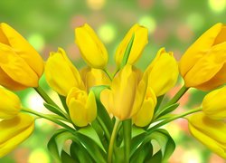 Żółte, Tulipany, Grafika 2D