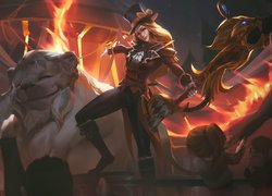 Caitlyn i lew Tamer z gry League of Legends