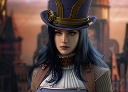 Caitlyn w kapeluszu z gry League of Legends