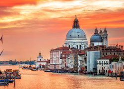 Canal Grande w Wenecji z widokiem na bazylikę św. Marka