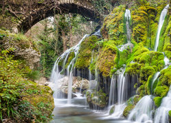 Wodospad, Most, Roślinność, Capelli di Venere waterfall, Włochy