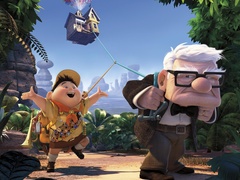 Dziadek Carl Fredricksen, Skaut Russell, Film, Odlot, Up