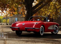 Gra, Forza Horizon 4, Czerwony, Chevrolet Corvette, 1960