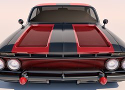 Czarno-czerwony, Chevrolet Impala Coupe, 1961, Zabytkowy