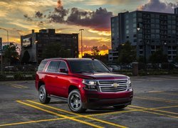 Czerwony, Chevrolet Tahoe, 2018