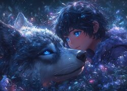 Chłopiec, Wilk, Anime
