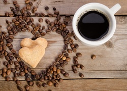 Ciasteczka w kształcie serca do kawy