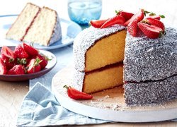 Ciasto z wiórkami kokosowymi