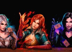 Gra, Gwint Wiedźmińska gra karciana, Gwent The Witcher Card Game, Postacie, Ciri, Triss Merigold, Yennefer z Vengerbergu, Karty