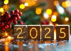 Nowy Rok, 2025, Światełka, Grafika