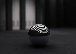 Czarna kula w 3D