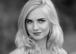 Kobieta, Blondynka, Oczy, Spojrzenie