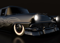 Czarny Ford Fairlane Town Sedan rocznik 1956