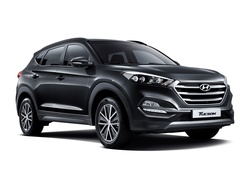 Czarny samochód Hyundai Tucson