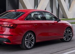 Czerwone, Audi A3, Sedan, 2024