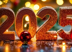 Nowy Rok, 2025, Bombki, Grafika