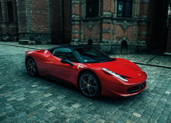 Czerwone, Ferrari 458 Italia, 2009 - 2015, Bruk, Ulica