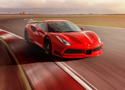 Czerwone Ferrari 488 GTB Novitec Rosso z 2016 roku