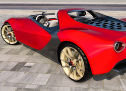 Czerwone Ferrari Pininfarina Sergio Concept rocznik 2013