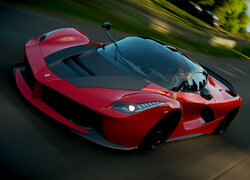 Czerwone Ferrari z gry Forza Horizon 4