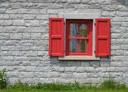 Dom, Ściana, Czerwone, Okno, Fasada