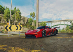 Czerwone Porsche 918 Spyder z gry Need for speed Unbound