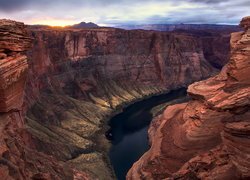 Kanion, Glen Canyon, Horseshoe Bend, Rzeka Kolorado, Skały, Stan Arizona, Stany Zjednoczone