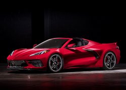 Czerwony, Chevrolet Corvette Stingray, 2020