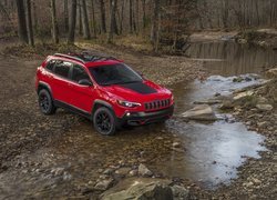 Czerwony Jeep Cherokee Trailhawk