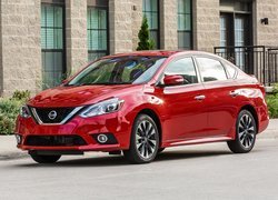 Czerwony Nissan Sentra