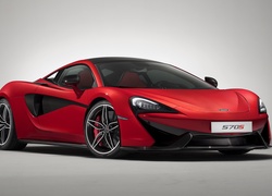 Czerwony samochód sportowy McLaren 570S rocznik 2016