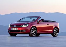 Czerwony, Volkswagen Golf, Cabrio