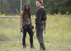 Serial, The Walking Dead, Żywe trupy, Rick Grimes, Andrew Lincoln, Michonne, Danai Gurira