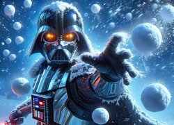Star Wars, Darth Vader, Świecące, Oczy, Kule, Śnieżne Grafika