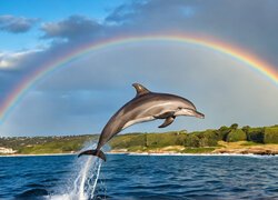 Delfin, Morze, Tęcza