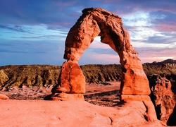Stany Zjednoczone, Stan Utah, Park Narodowy Arches, Skały, Łuk, Delicate Arch