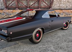 Czarny, Dodge Coronet R/T, 1968, Zabytkowy