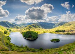 Park Narodowy Lake District, Jezioro Haweswater, Dolina Mardale, Góry, Kumbria, Anglia