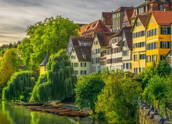 Domy nad rzeką Neckar w Tybindze