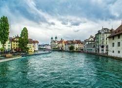 Szwajcaria, Rzeka Reuss, Zdjęcie miasta, Lucerna