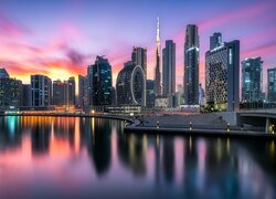 Drapacze chmur, Rzeka, Dubaj, Zjednoczone Emiraty Arabskie