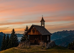 Drewniany, Kościół, Góry, Alpy, Austria