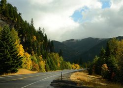 Droga na północ od stratowulkanu Mount Hood w Oregonie