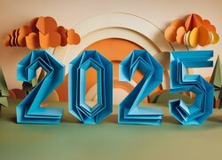 Origami, Nowy Rok, 2025, Drzewa