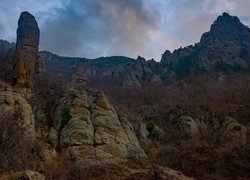 Góry, Formacje skalne, Skały, Drzewa