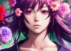 Dziewczyna, Kwiaty, Manga