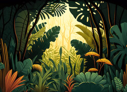 Dżungla w grafice 2D