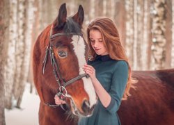 Rudowłosa, Dziewczyna, Ekaterina Kondratyeva, Koń