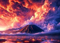 Erupcja wulkanu w zbliżeniu