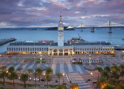 Budynek promowy, Ferry Building, Most, Zatoka, San Francisco, Kalifornia, Stany Zjednoczone